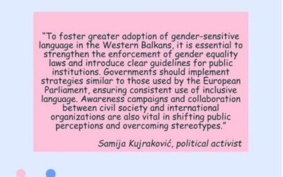 Importance of using gender-sensitive language in public space in the Western Balkans